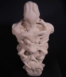 Collective Unconscious; Totem, Plaster cast, textured paint. 16" x 7" x 6"